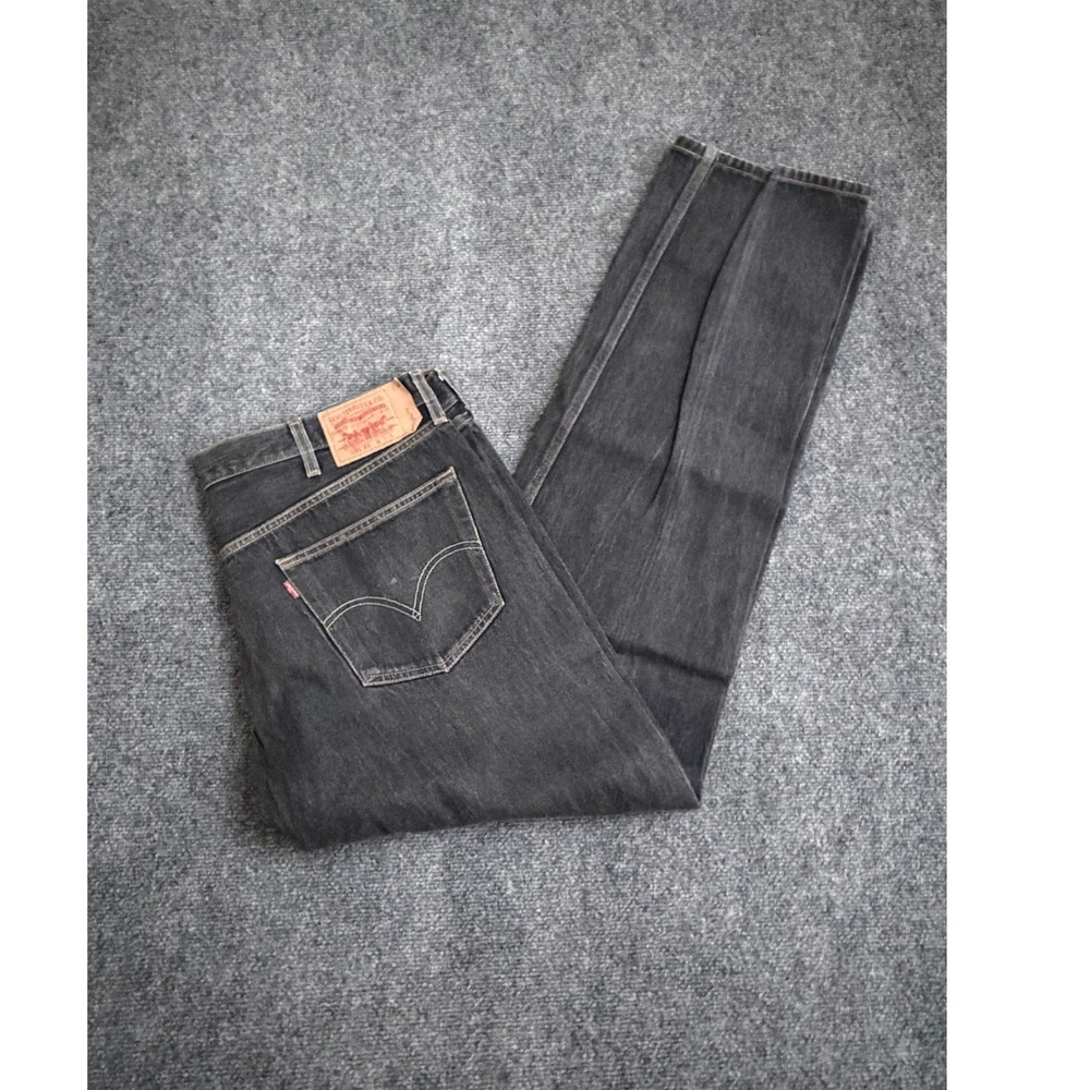 Levis 501 XXMens Gray Straight Original Fit Button Fly Denim Jeans 44x36 (42x32)